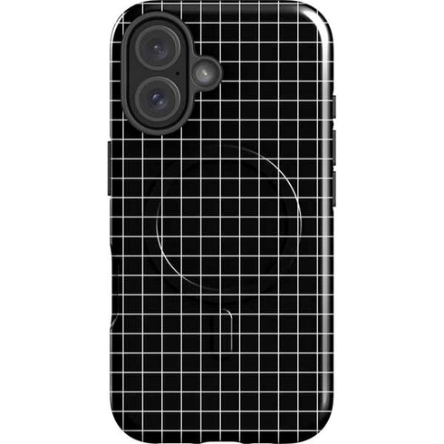 Black Grid iPhone 16 Plus Magsafe Impact Case