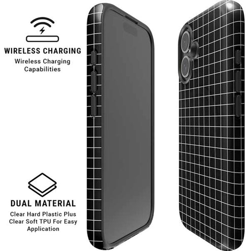 Black Grid iPhone 16 Plus Magsafe Impact Case