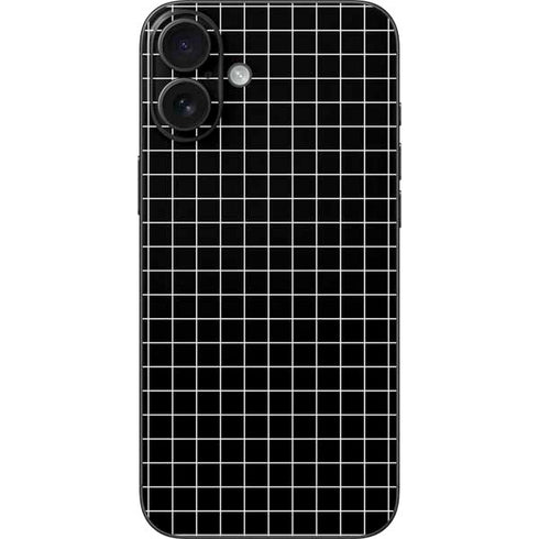 Black Grid iPhone 16 Plus Skin