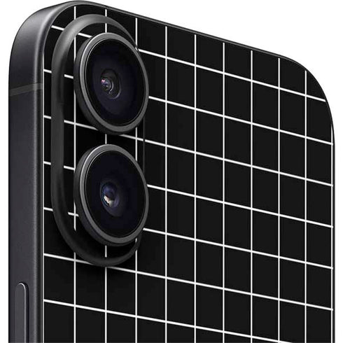 Black Grid iPhone 16 Plus Skin