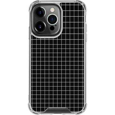 Black Grid iPhone 16 Pro Clear Case