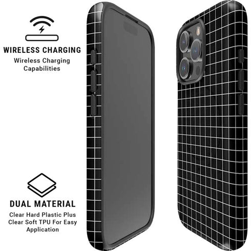 Black Grid iPhone 16 Pro Max Magsafe Impact Case