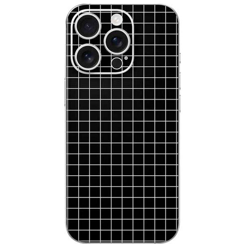 Black Grid iPhone 16 Pro Skin