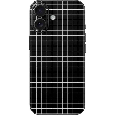 Black Grid iPhone 16 Skin