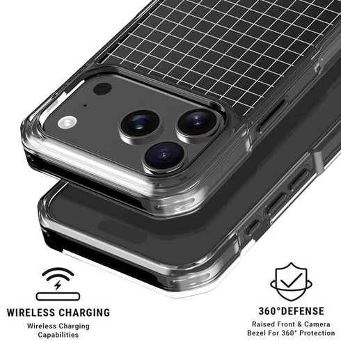 Black Grid iPhone 18 Pro Clear Case