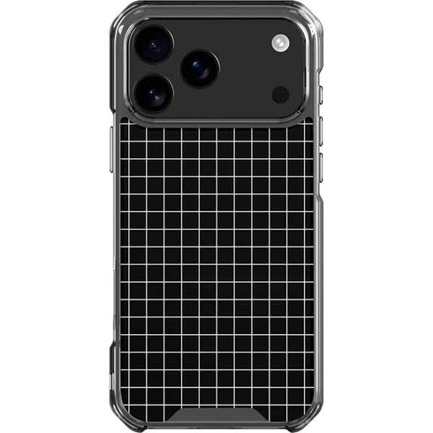 Black Grid iPhone 18 Pro Max Clear Case
