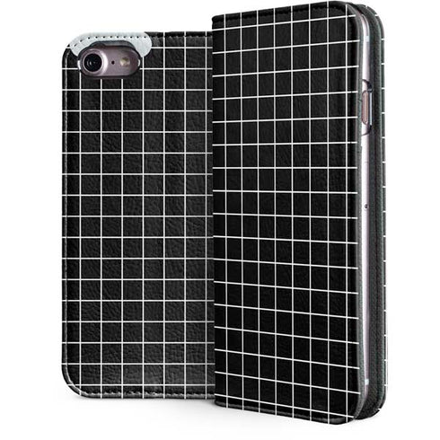 Black Grid iPhone 7 Folio Case