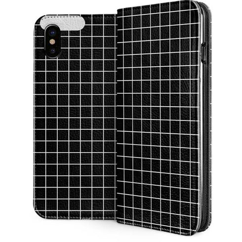 Black Grid iPhone 8 Folio Case