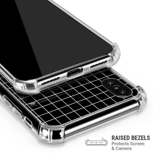 Black Grid iPhone X/XS Clear Case