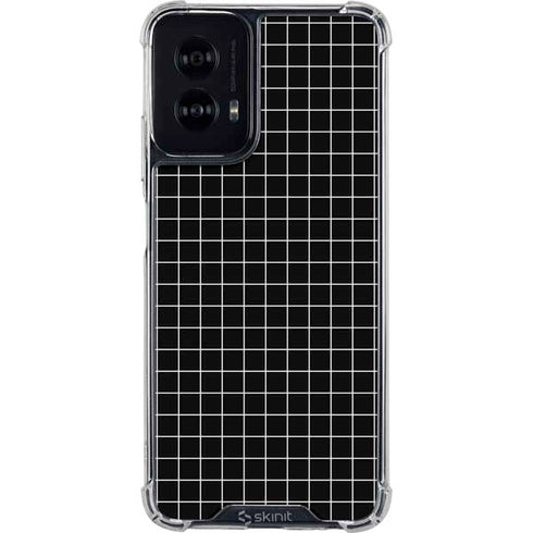 Black Grid Moto G Power 5G (2024) Clear Case