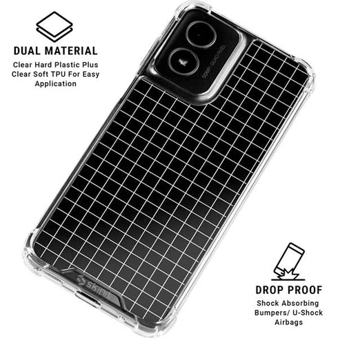 Black Grid Moto G Power 5G (2024) Clear Case