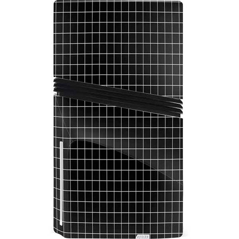 Black Grid PS5 Pro Disk Console Skin