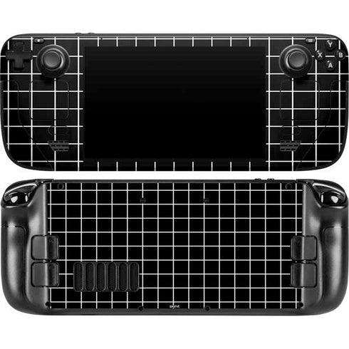 Black Grid Steam Deck Handheld Gaming Computer OLED Skin