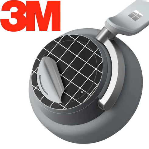 Black Grid Surface Headphones Skin