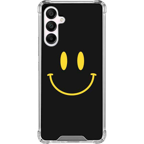 Black Happy Face Galaxy A16 5G Clear Case