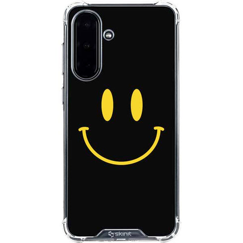 Black Happy Face Galaxy A36 5G Clear Case