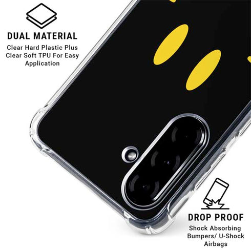 Black Happy Face Galaxy A36 5G Clear Case