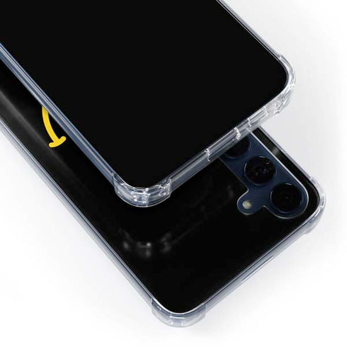 Black Happy Face Galaxy A55 5G Clear Case