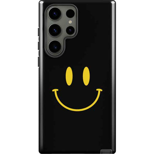 Black Happy Face Galaxy S23 Ultra Pro Case