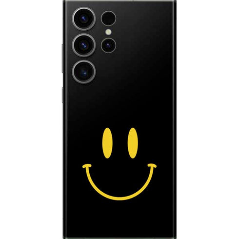 Black Happy Face Galaxy Skins