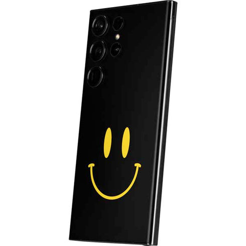 Black Happy Face Galaxy Skins