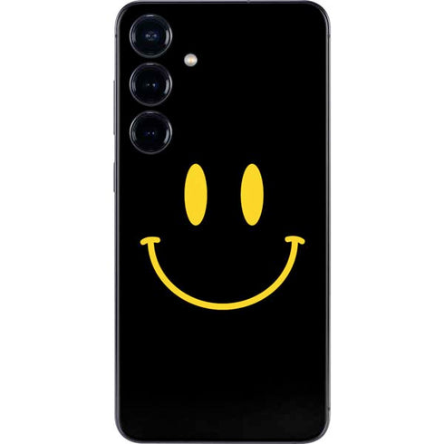 Black Happy Face Galaxy S24 Skin