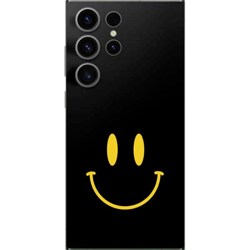 Black Happy Face Galaxy S25 Ultra Skin