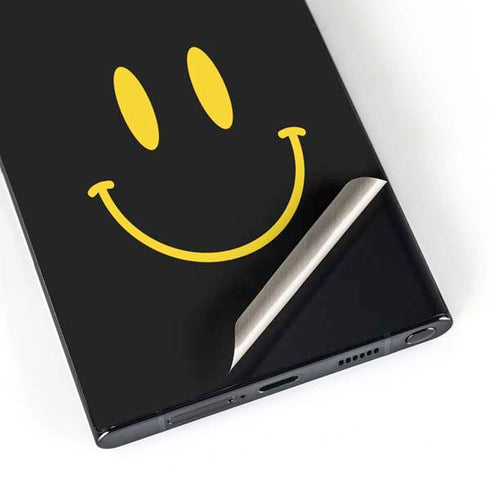 Black Happy Face Galaxy S25 Ultra Skin