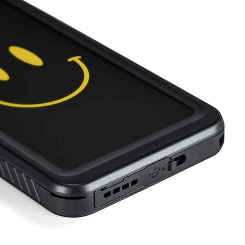 Black Happy Face Galaxy S24 Waterproof Case