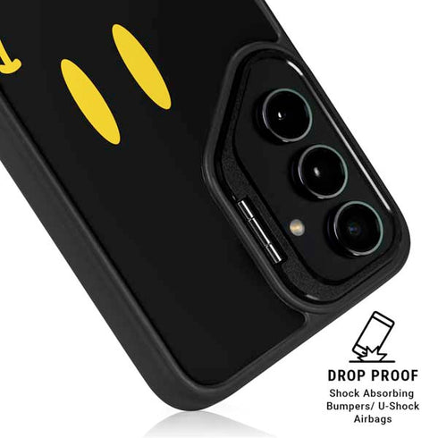 Black Happy Face Galaxy S25 FE Kickstand Case