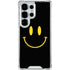 Black Happy Face Galaxy S25 Ultra Clear Case