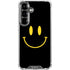 Black Happy Face Galaxy S26 Clear Case