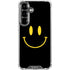 Black Happy Face Galaxy S26 Plus Clear Case