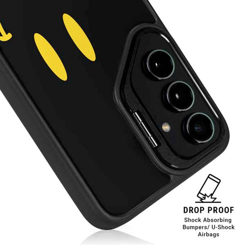 Black Happy Face Galaxy S26 Plus Kickstand Case
