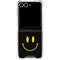 Black Happy Face Galaxy Z Flip7 Clear Case