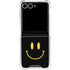 Black Happy Face Galaxy Z Flip7 Clear Case