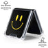 Black Happy Face Galaxy Z Flip7 Clear Case