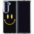 Black Happy Face Galaxy Z Fold7 Clear Case