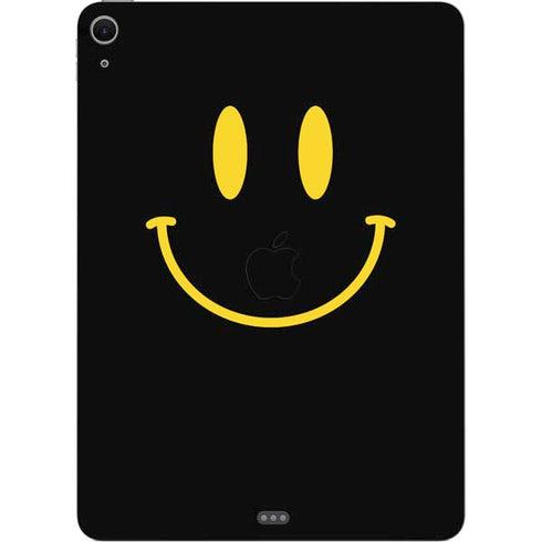 Black Happy Face Apple iPad Air Skin