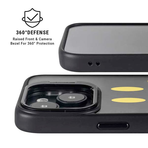 Black Happy Face iPhone 14 Plus Kickstand Case