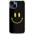 Black Happy Face iPhone 15 Clear Case