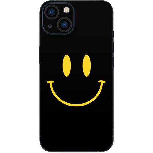 Black Happy Face iPhone 15 Skin
