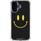 Black Happy Face iPhone 16 Clear Case