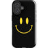 Black Happy Face iPhone 16 Impact Case