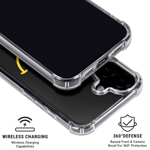 Black Happy Face iPhone 16 MagSafe Case