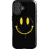 Black Happy Face iPhone 16 Magsafe Impact Case