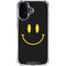 Black Happy Face iPhone 16 Plus Clear Case