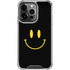 Black Happy Face iPhone 16 Pro Clear Case