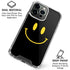 Black Happy Face iPhone 16 Pro Clear Case
