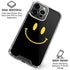 Black Happy Face iPhone 16 Pro Max Clear Case